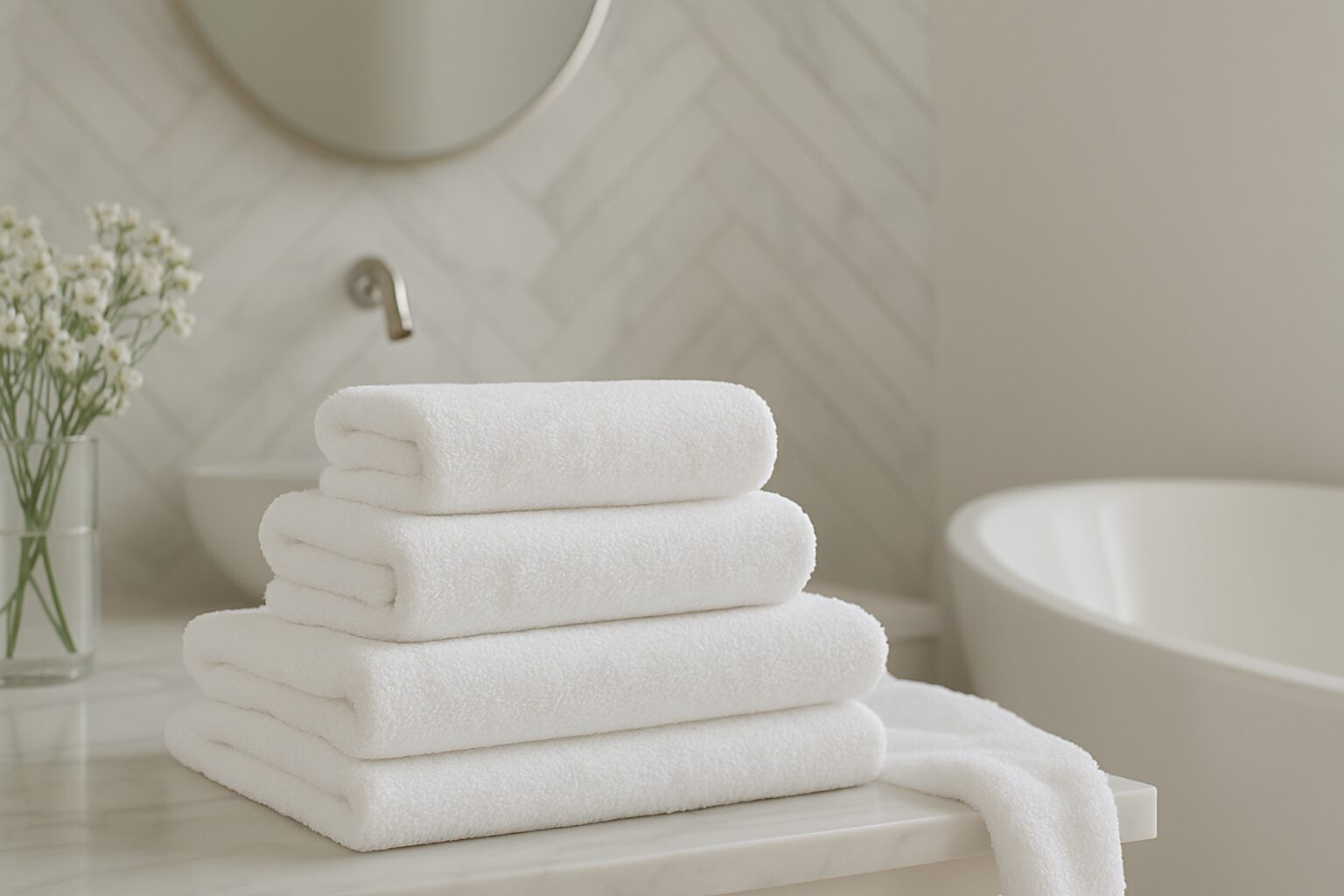 las toallas blancas de hotel
