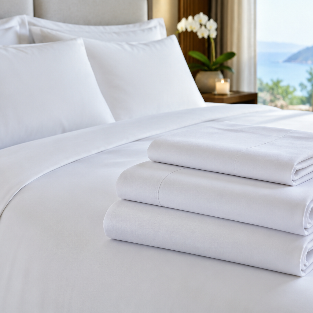 Comparison of microfibre sheets and cotton percale sheets for hotels: surface texture, feel and visual appearance in hotel bed linen