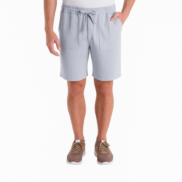 Bermuda unisex celeste para uniformes de hotel con cordón ajustable