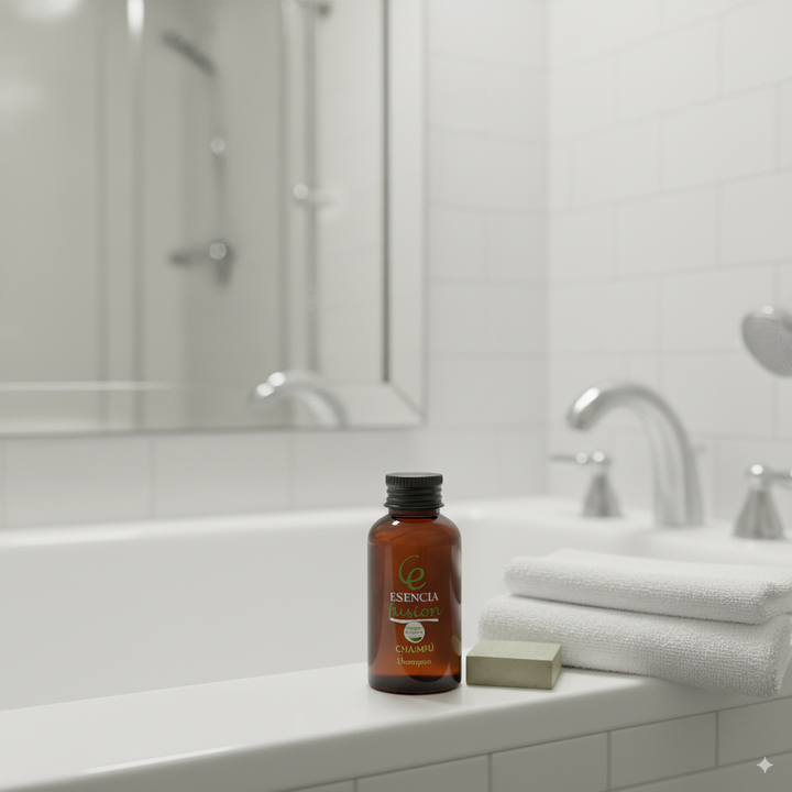 Champú Caramelo 40 ml ideal como amenity para hoteles y alojamientos.