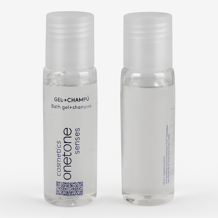 Shampooing et gel hôtelier en un seul flacon Clever 35 ml