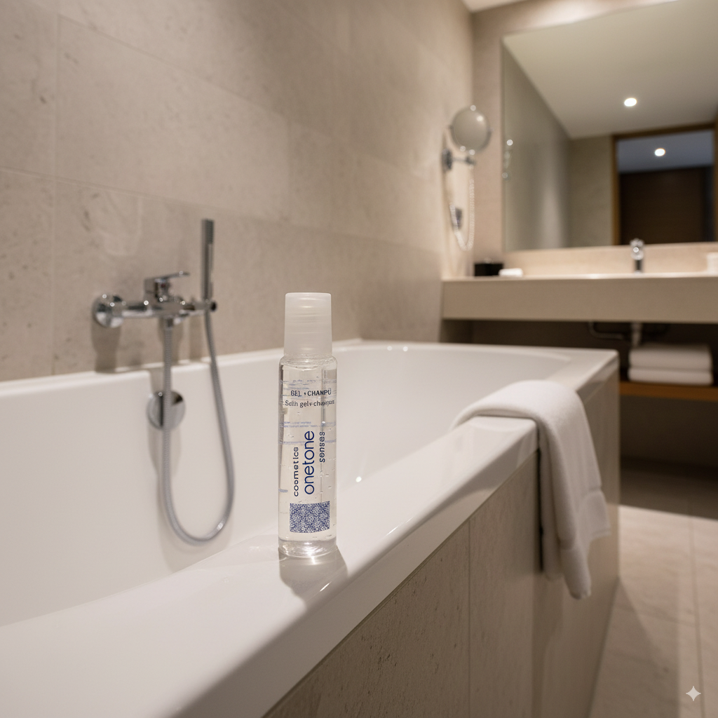 Bouteille de gel et de shampoing astucieuse en gros pour les hôtels