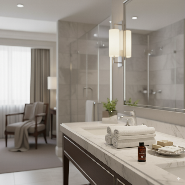 Gel de baño en botella de 40 ml para hostales y apatamentos turísticos.