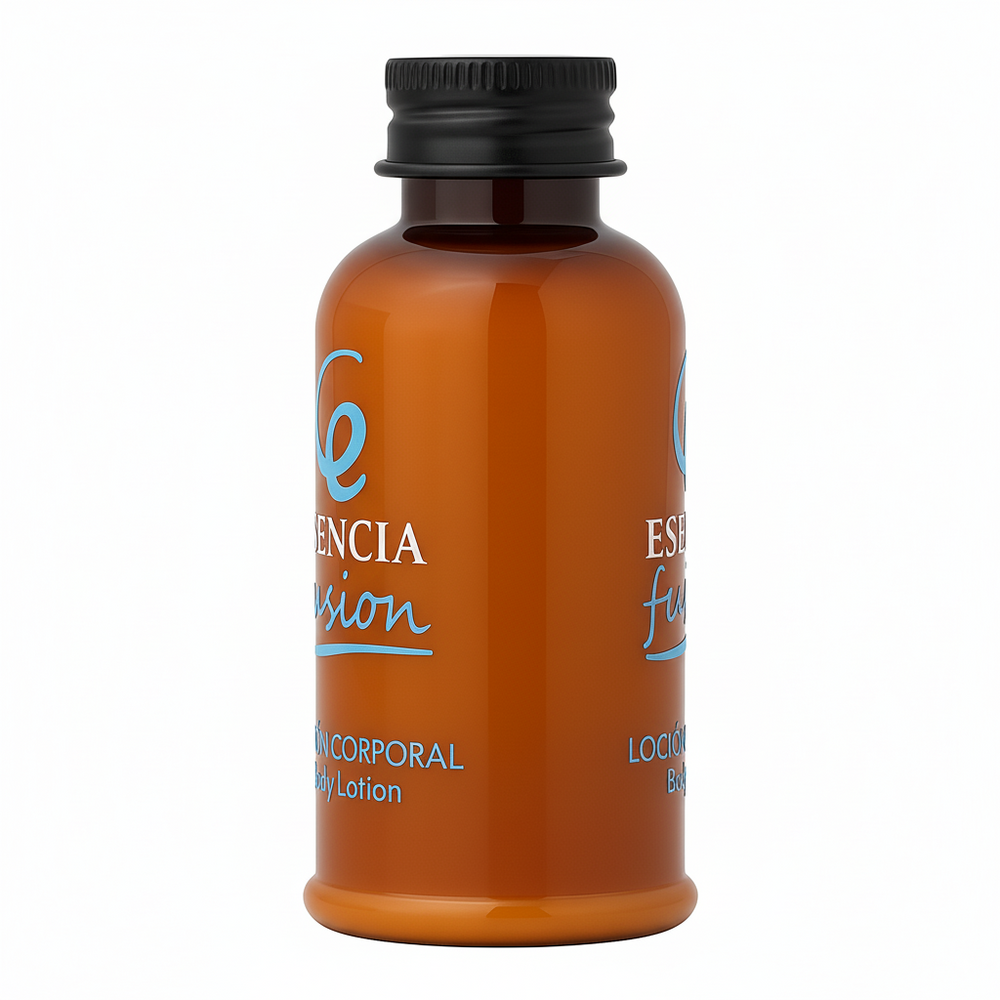 Envase práctico de loción corporal para hotel, formato 40 ml.