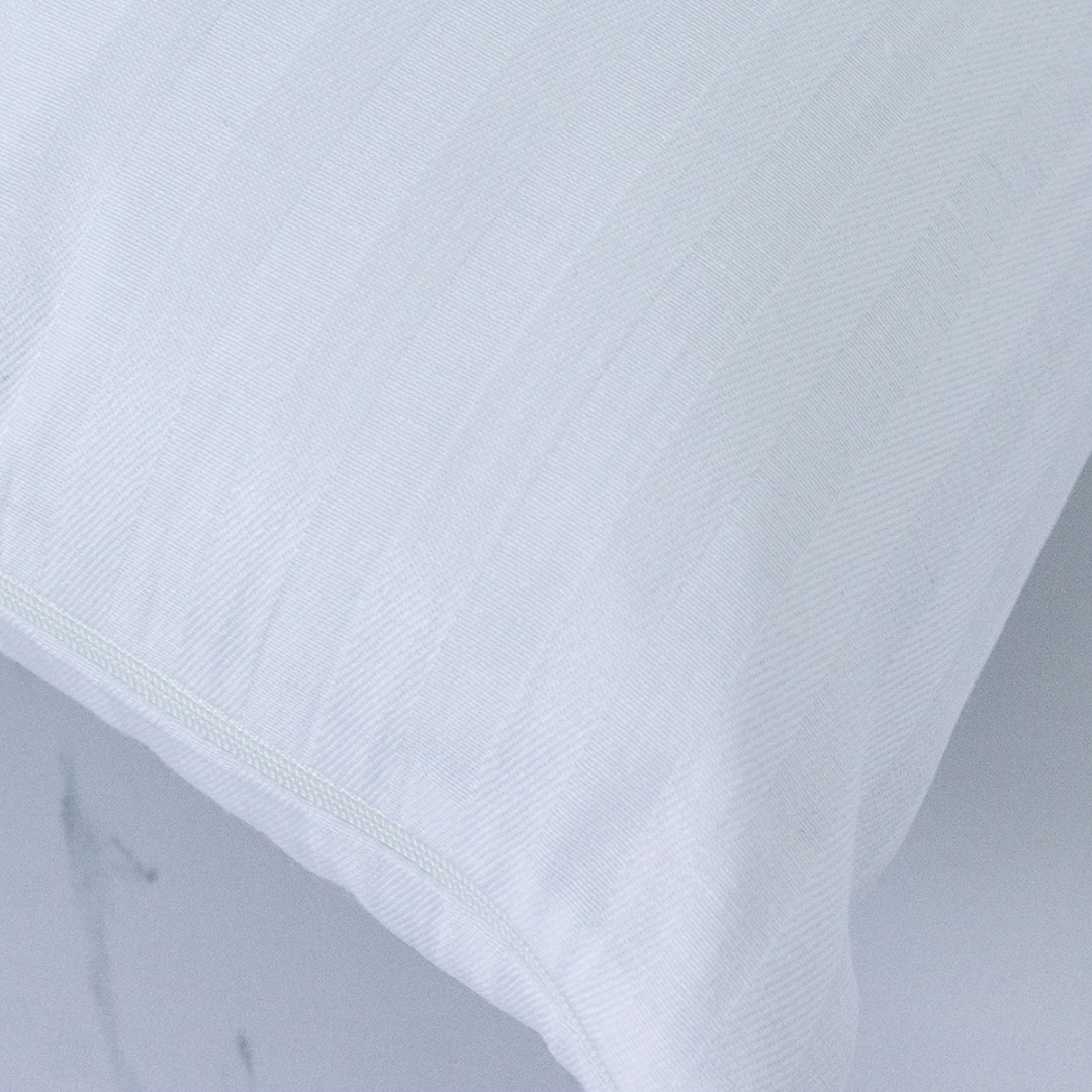 White pillowcase for hospitality and tourist accommodation