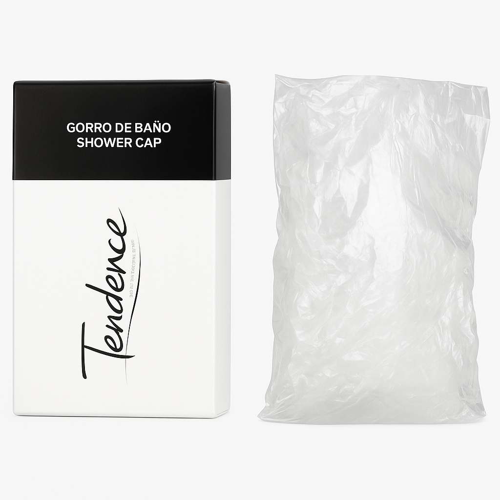 Gorro de baño hotel en caja de cartón para uso hotelero.