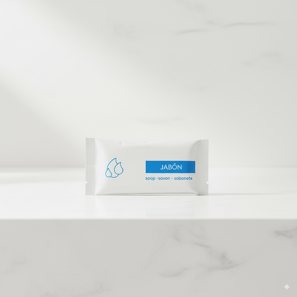 Jabón pequeño para hotel con aroma a jazmín