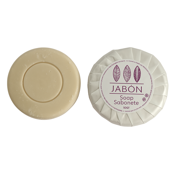 Jabón de hotel Plisé en envase elegante reciclable