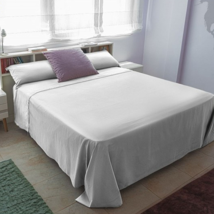 Set di lenzuola da hotel bianco premium, 300 fili, raso di cotone 100%