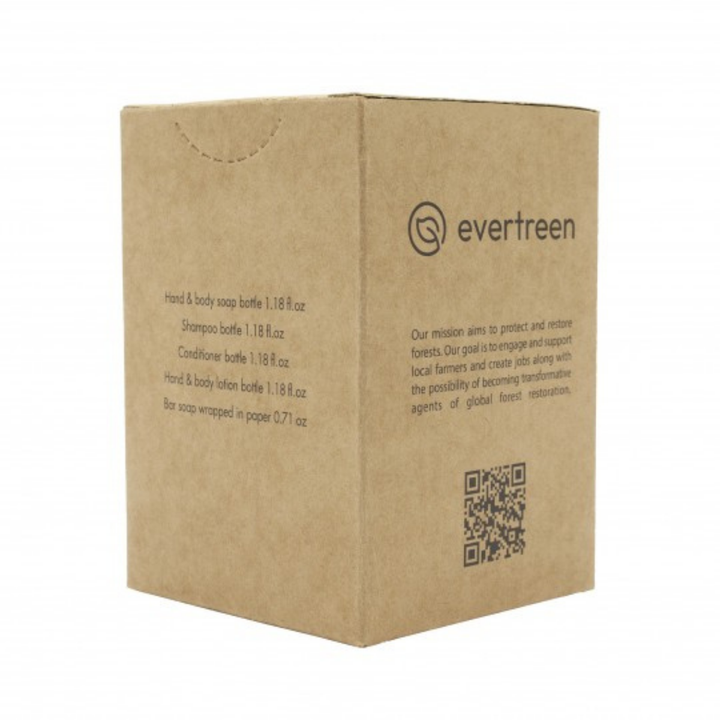 Kit cosmetico facente parte della collezione di prodotti di cortesia per il settore alberghiero. Ideale per hotel, ostelli e appartamenti turistici.