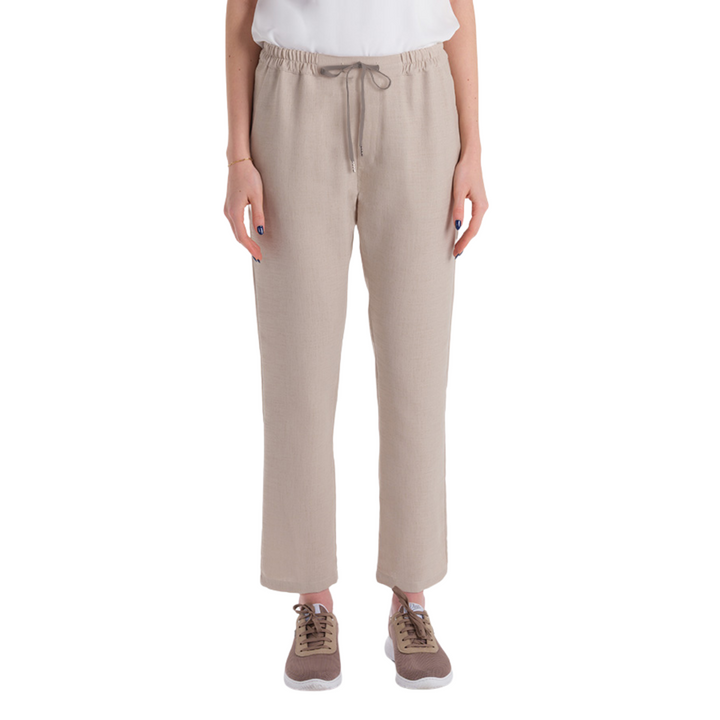 Pantalón beig con cordón para recepcionistas de hotel