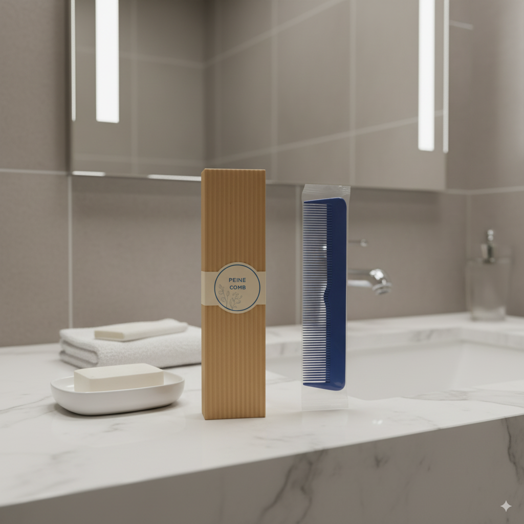 Hotelkämme Romero Recto 2 Stifte Blau, im Großhandel erhältlich.