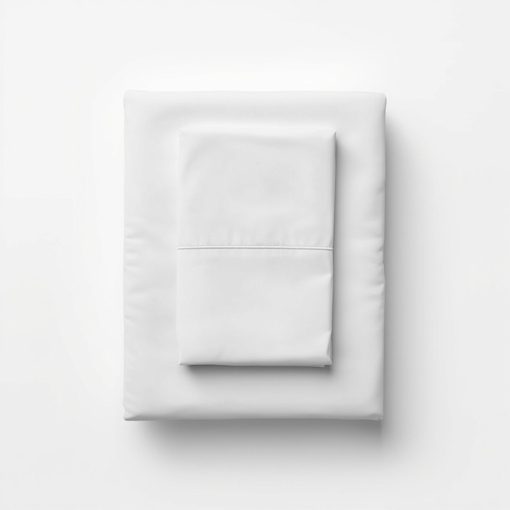 Professional white hotel top sheet, 144-thread-count 100% cotton, durable and easy to iron, for hotels and tourist accommodations, available in 7 sizes