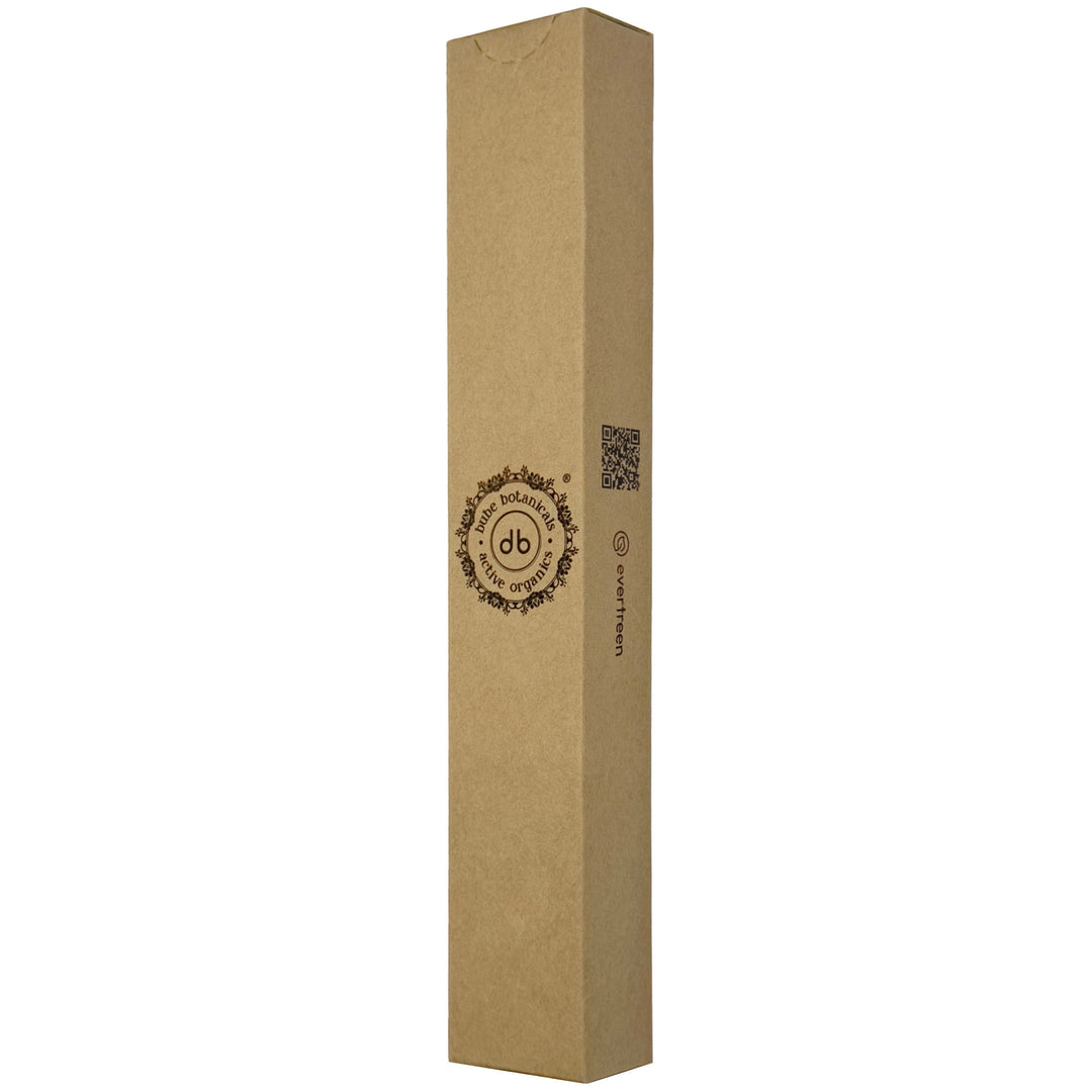 Set da bagno ecologico per hotel con confezione sigillata certificata FSC, spazzolino da denti in PSM, tubetto di dentifricio da 5 g con indicazioni in braille e codice QR per il monitoraggio ambientale Evertreen