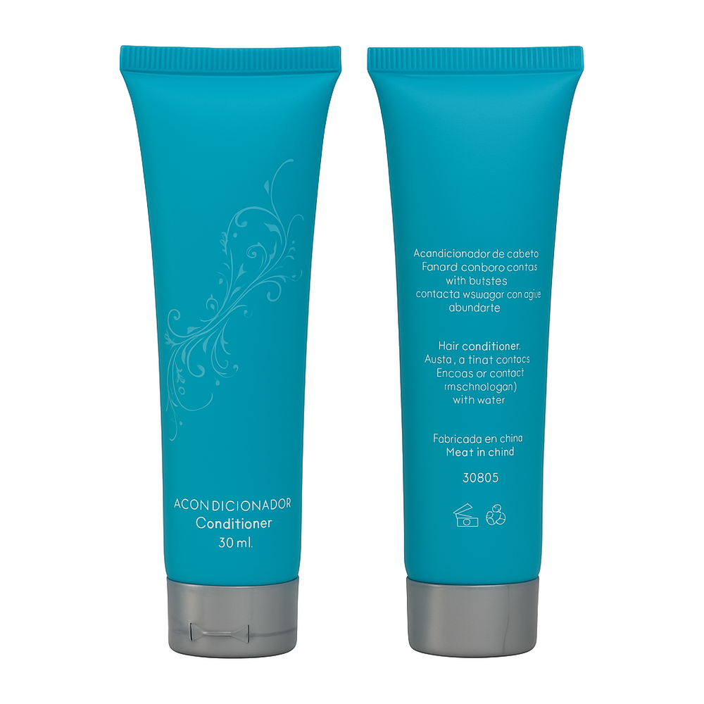 Acondicionador para ducha en formato hotelero, tubo Color de 30 ml.
