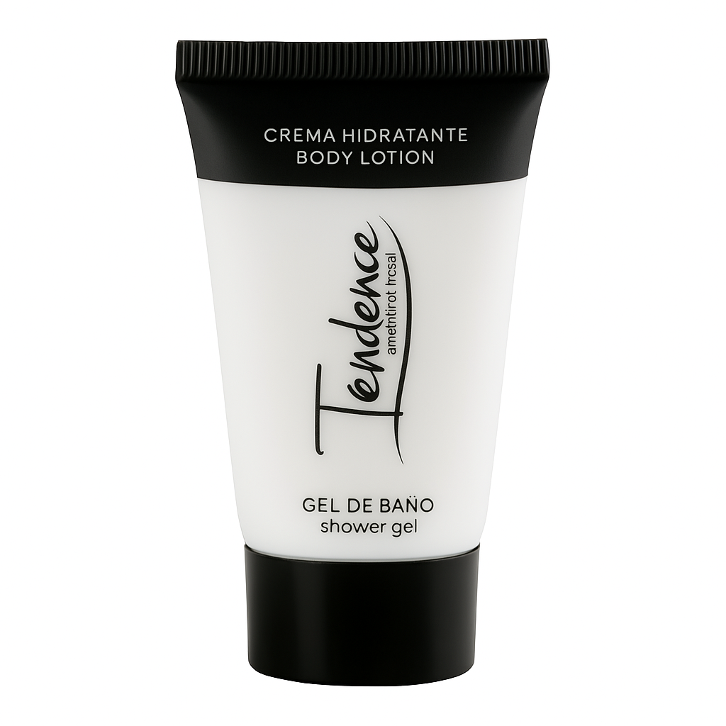 Tubo de crema hidratante 30 ml como amenity para hoteles.