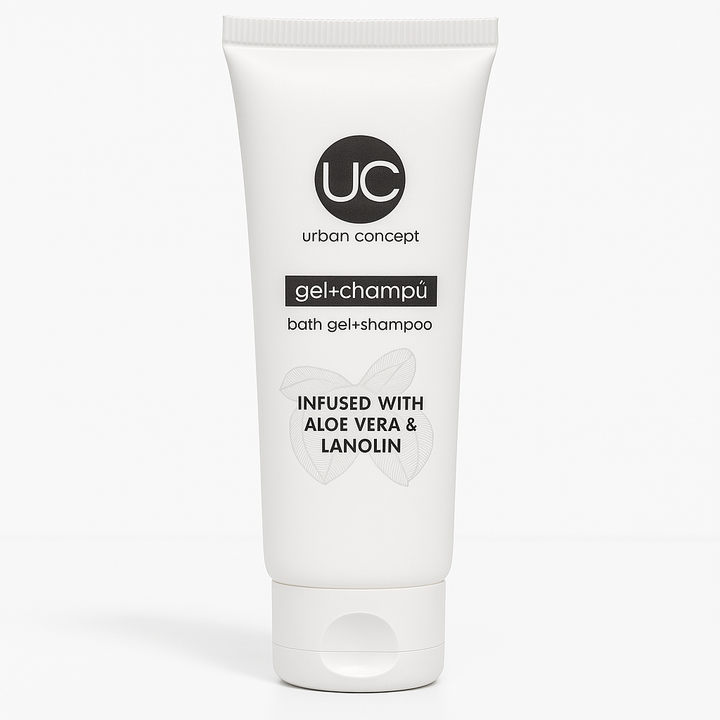 Urban Concept 30 ml tube of gel and shampoo for hotels