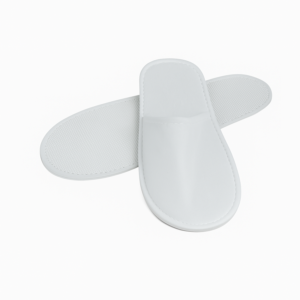 Zapatillas de hotel cerradas de felpa blancas al por mayor