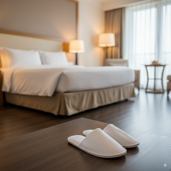 Zapatillas para hoteles de rizo 29,5 cm, diseño cómodo