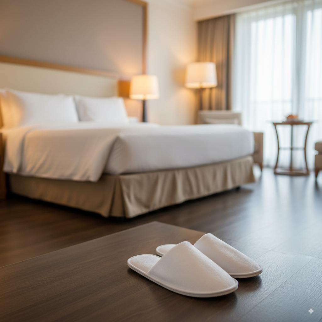 Zapatillas para hoteles de rizo 29,5 cm, diseño cómodo