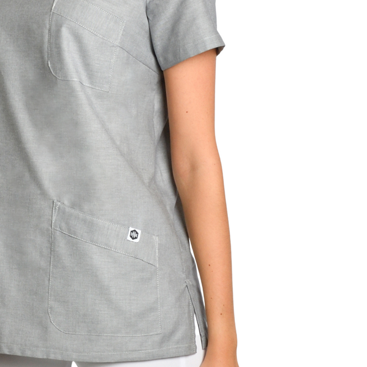 Graue Gesundheitsjacke für Wellness- und Spa-Zentren