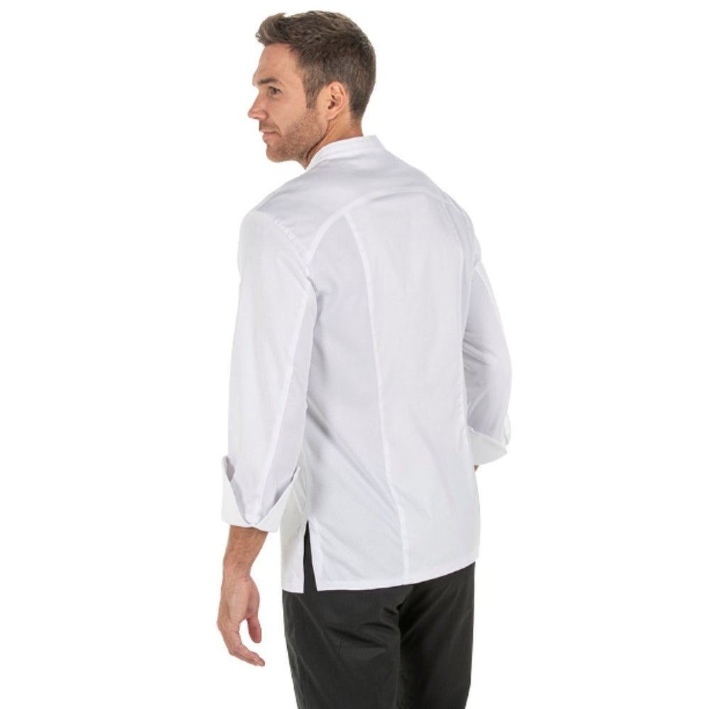 Chaqueta de cocina original blanca con rejilla transpirable