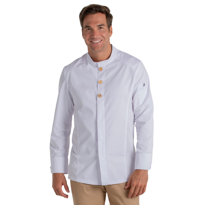 Chaqueta Blanca Hostelería Botón Madera