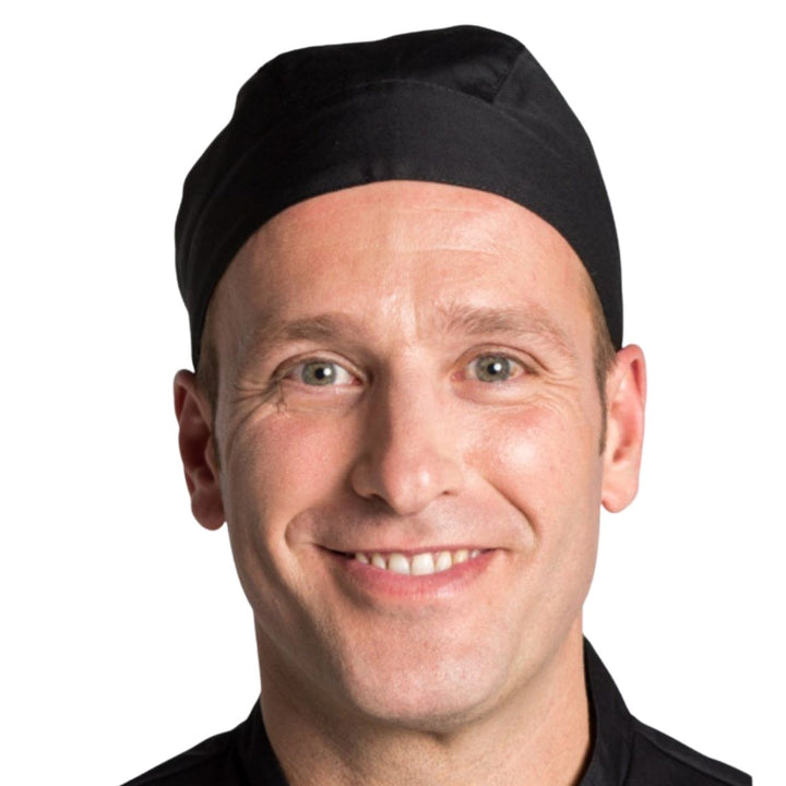 Gorro para cocina negro unisex tipo pirata