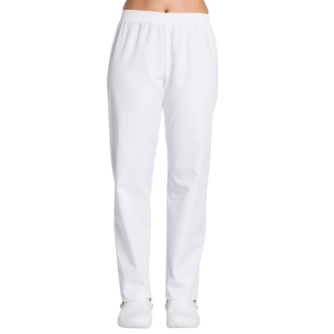 Pantalón clásico blanco unisex para personal de limpieza