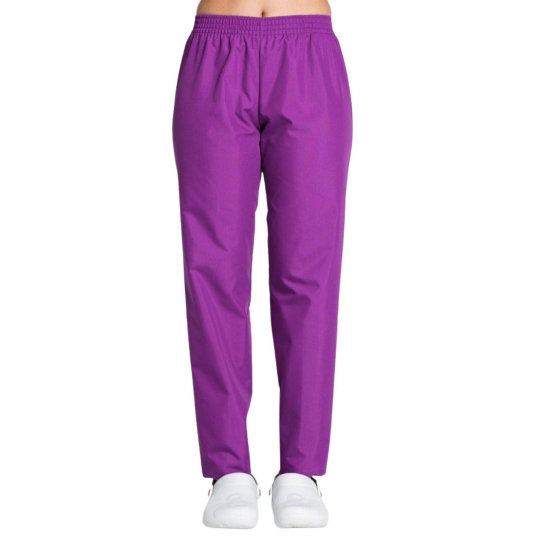 Pantalón clásico violeta unisex para personal de limpieza