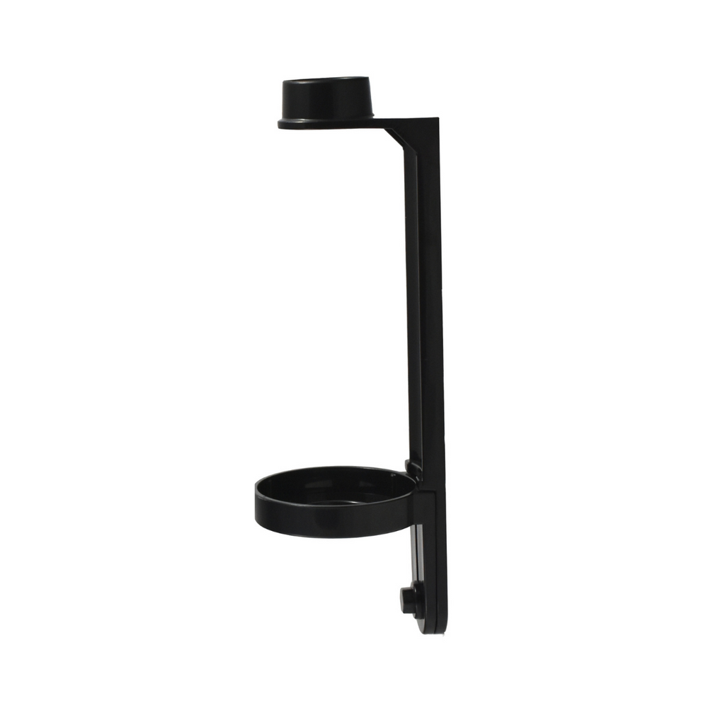 Dispensador de gel y champú para hoteles con soporte adaptable.