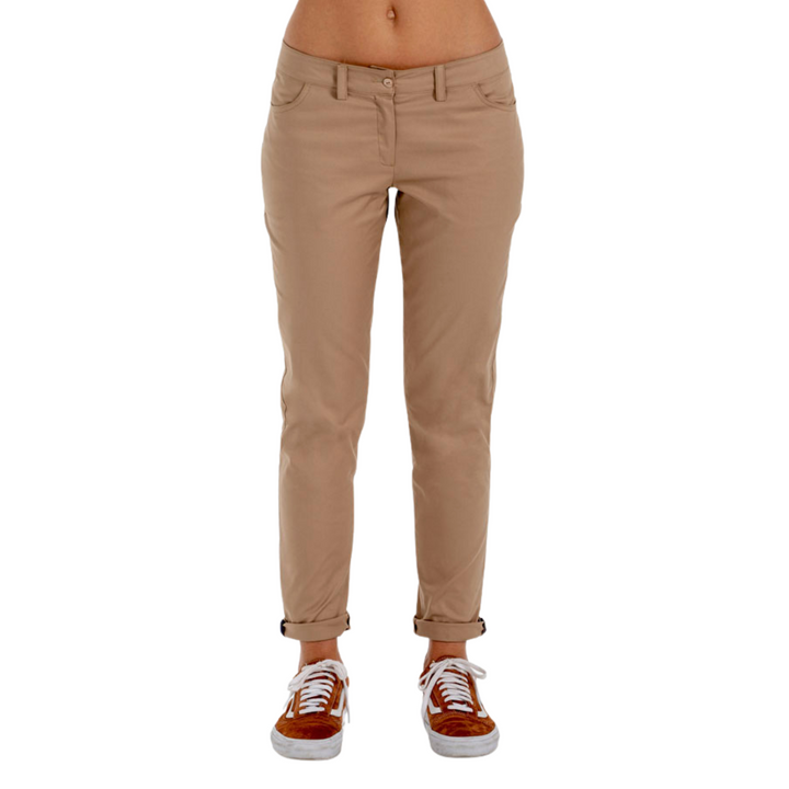 Beige Chinohose für Damen