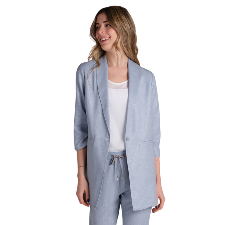 Hellblaue 3/4-Ärmel Berufskleidung mit gerafften Hotelärmeln