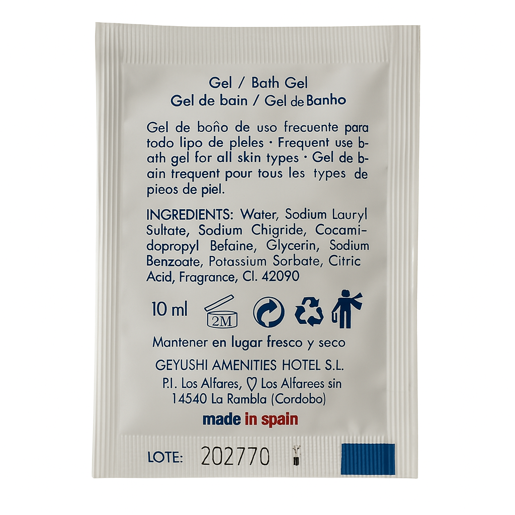 Hotel-Badegel-Beutel 10 ml.