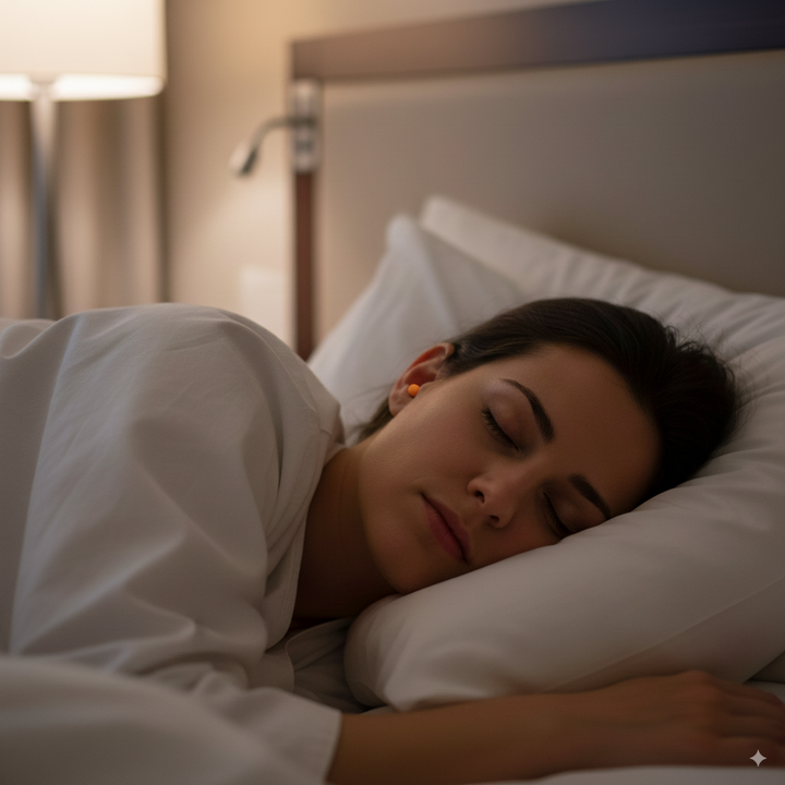 Packung Ohrstöpsel für Hotels, reduzieren Lärm bis zu 38dB, perfekt als Annehmlichkeit.