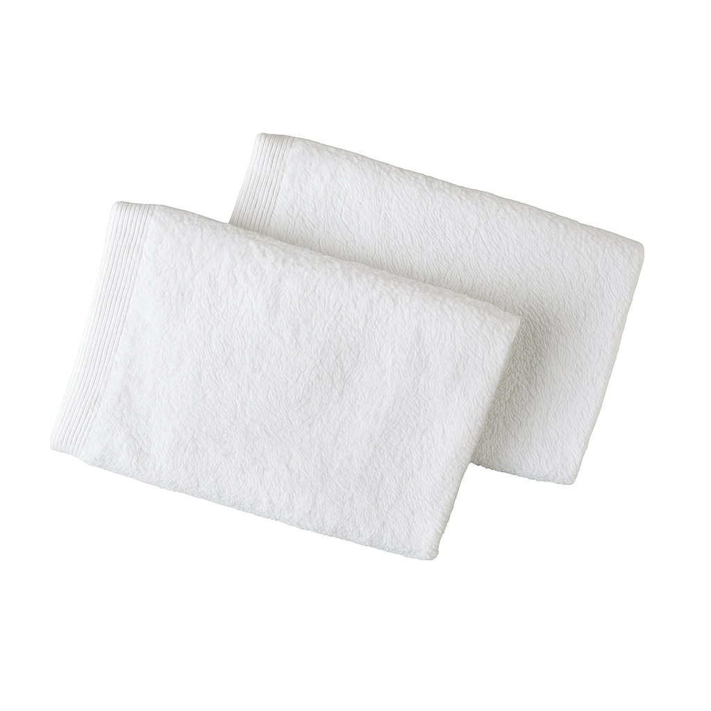 Detalle del rizo americano en toalla de hotel básica 500 g/m²