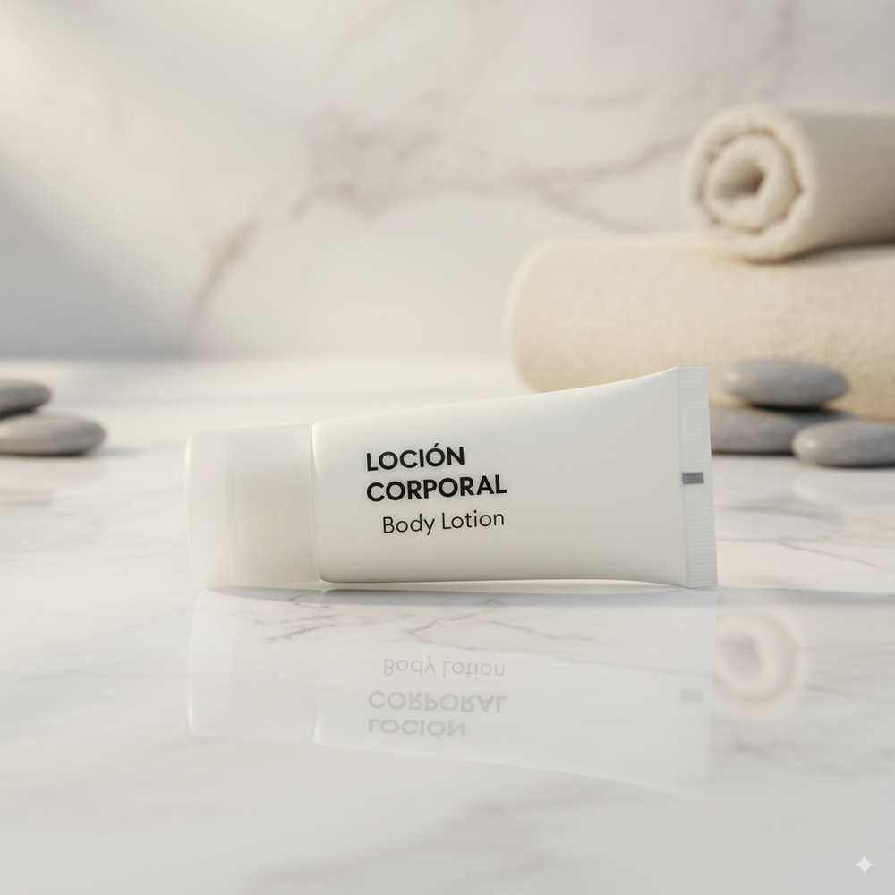 Praktische Hotelflasche für Körperlotion, 30 ml.