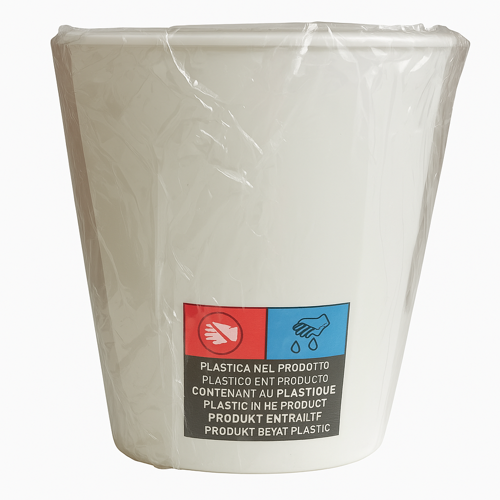 Einzeln verpackter 280-cm³-Kartonbecher, ideal für nachhaltige Cateringdienste.