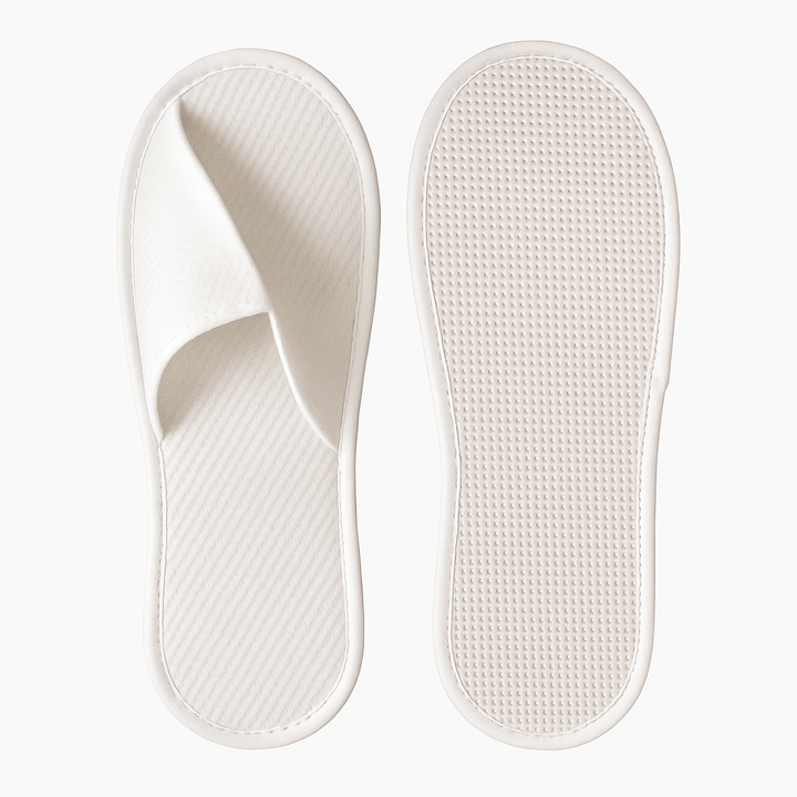 Weiß Polycotton geschlossen Hotel Hausschuhe Großhandel