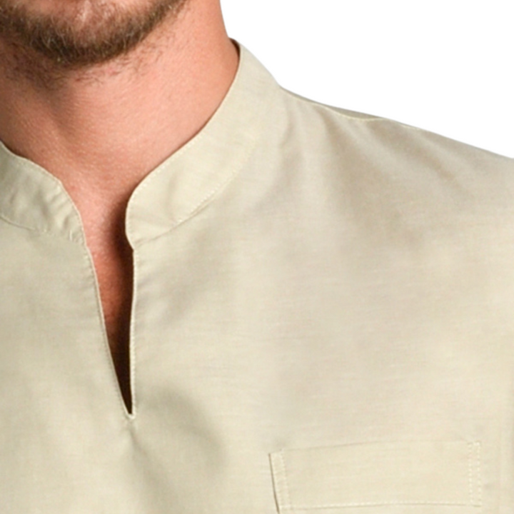 Beigefarbene professionelle Spa-Jacke mit Taschen für Spa-Personal