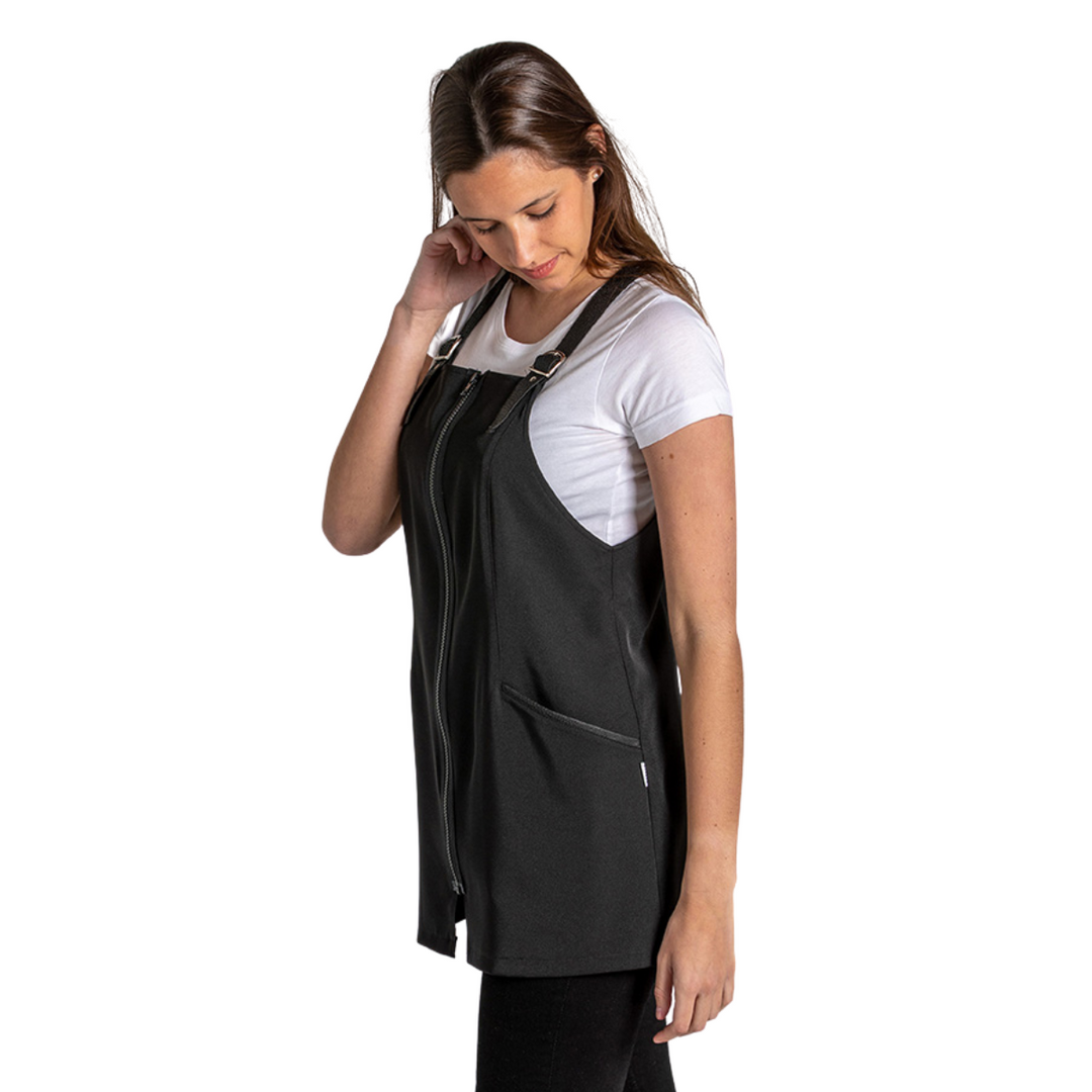 Professionelle Kuruniform, schwarzer Schürzentyp mit Taschen