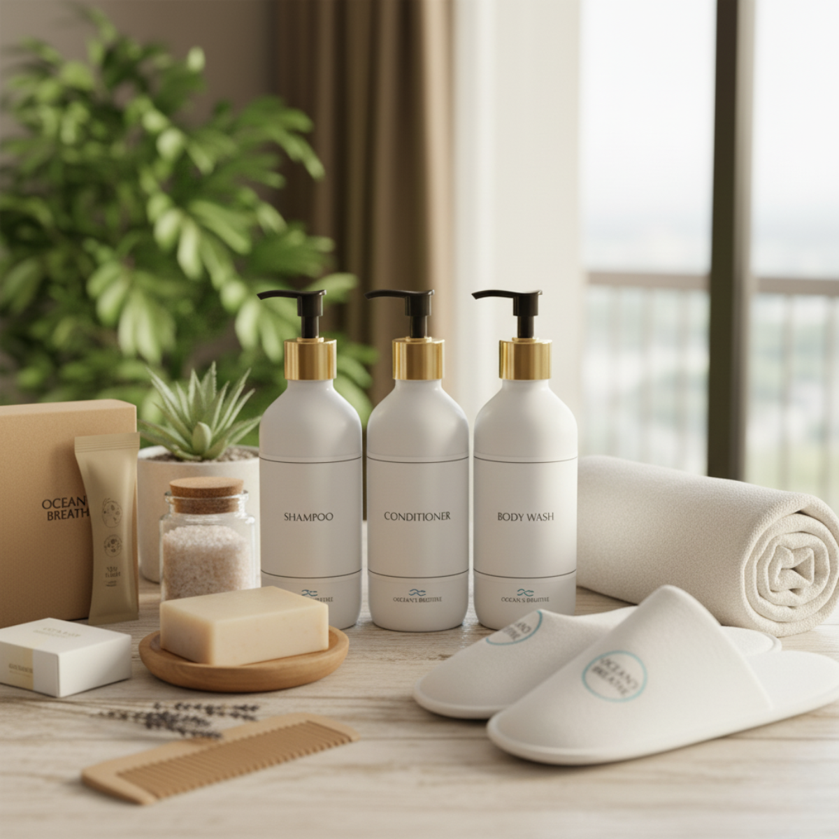 Ecological amenities for hotels