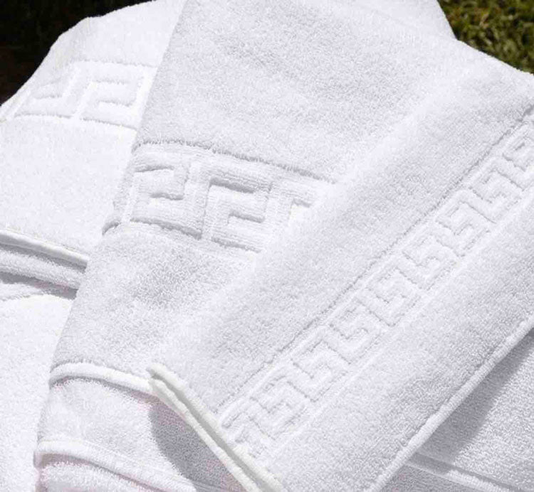 Bath towels for the hotel and catering industry