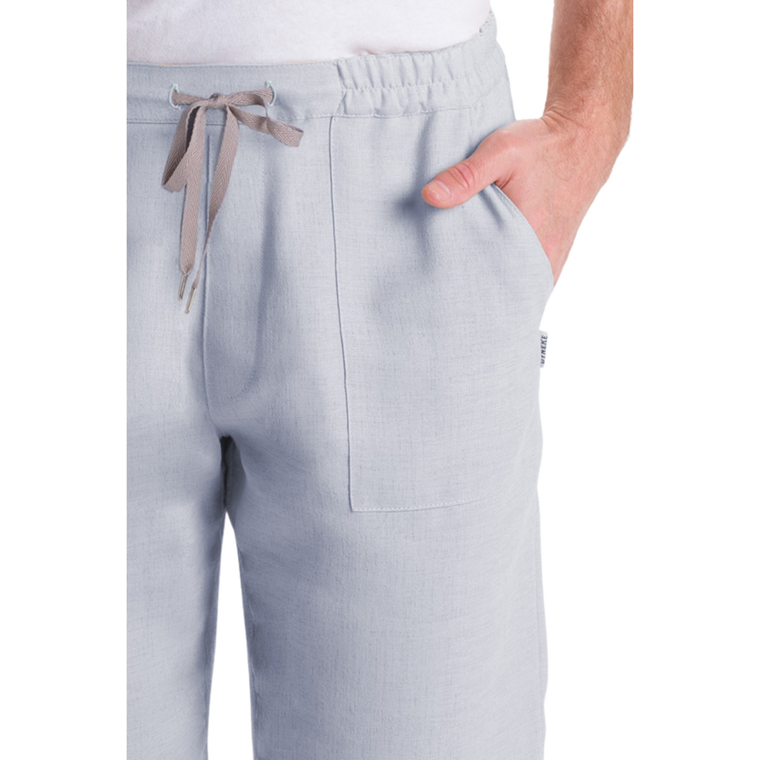 Blue Bermuda shorts for hotel receptionists