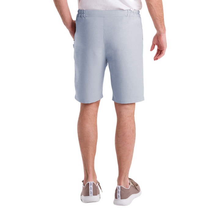 Lightweight linen-type Bermuda shorts for hotel reception uniforms