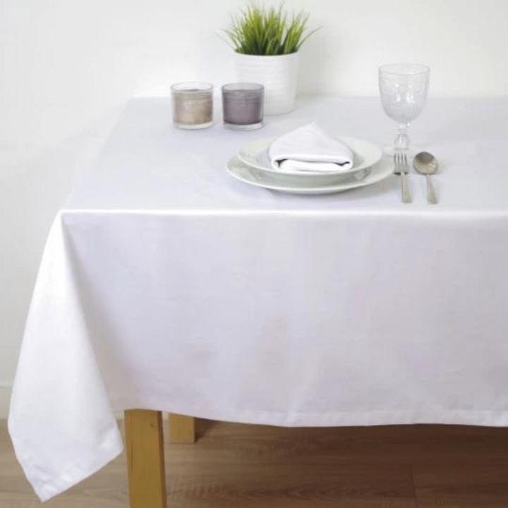 White Satin Tablecloth