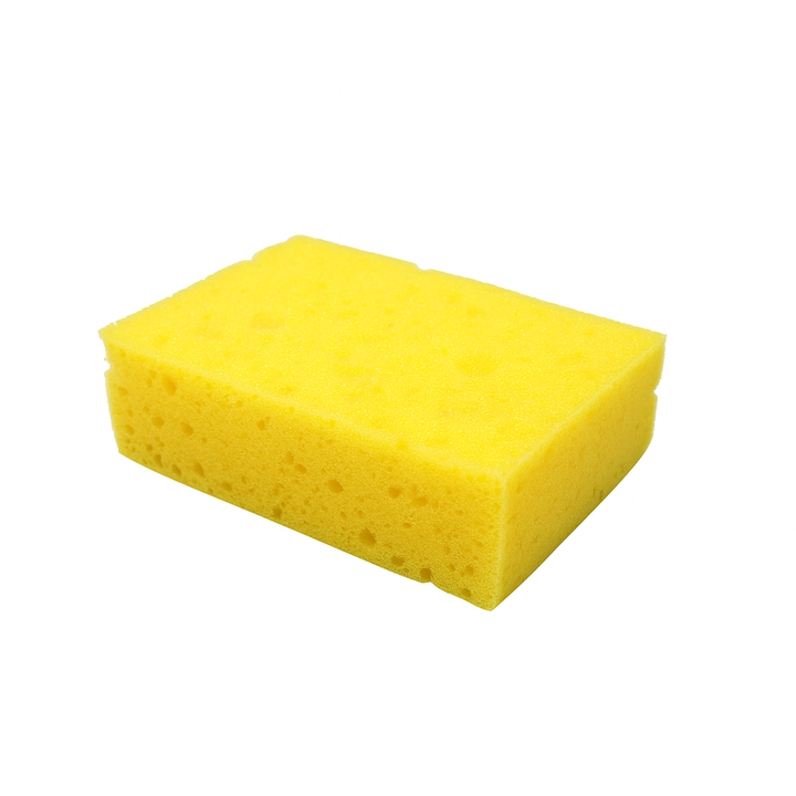 Black bath sponge in black box ideal for hotel amenities