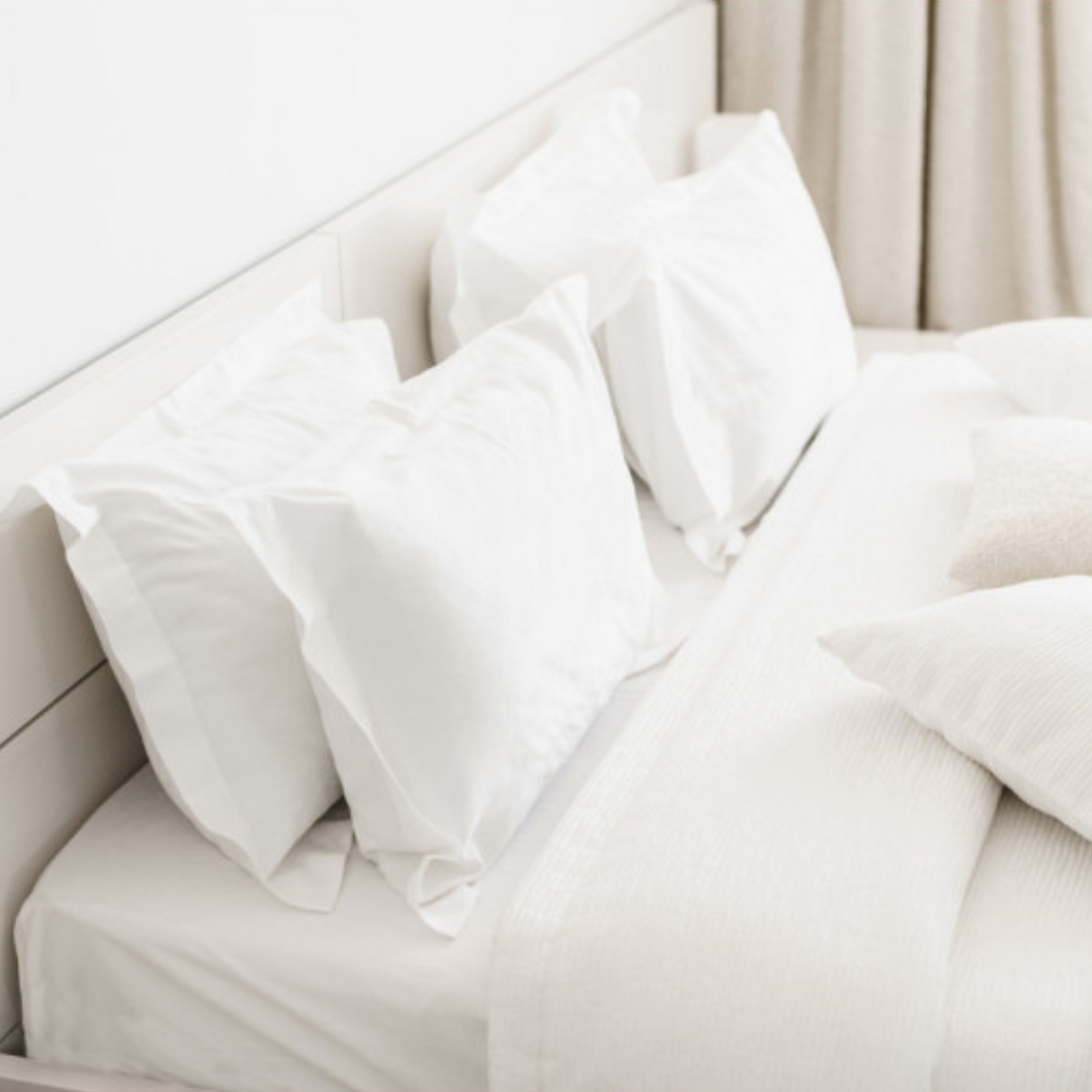 144 thread count cotton/polyester blended hotel pillowcases