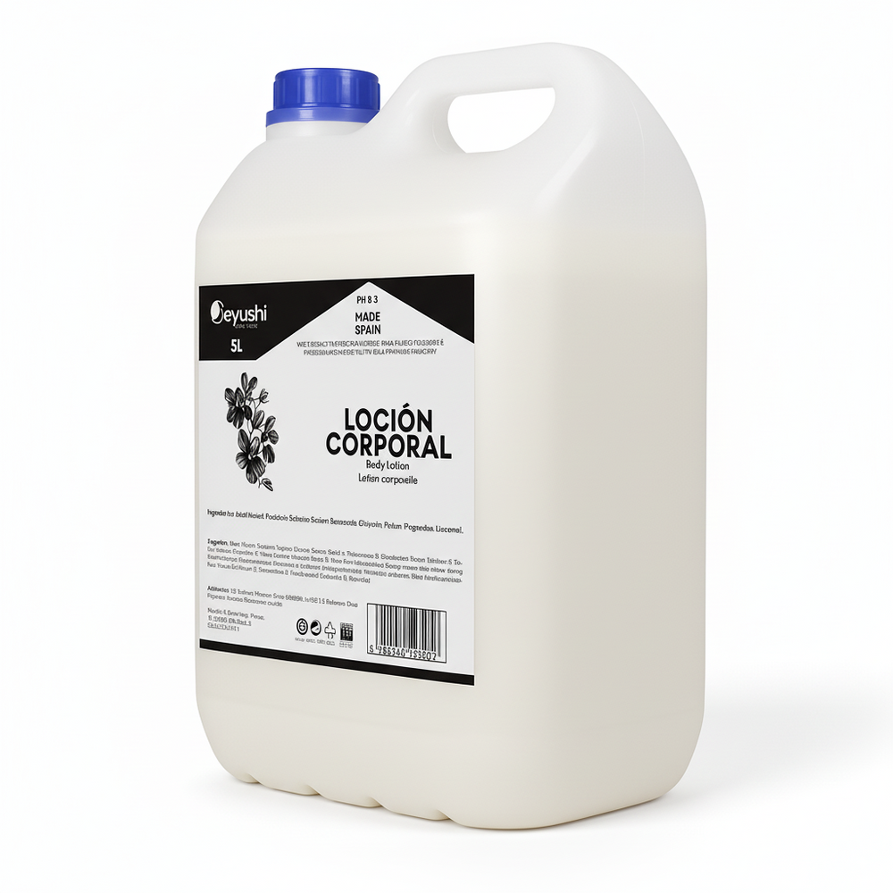 Large container of body lotion for hotel, 5L format