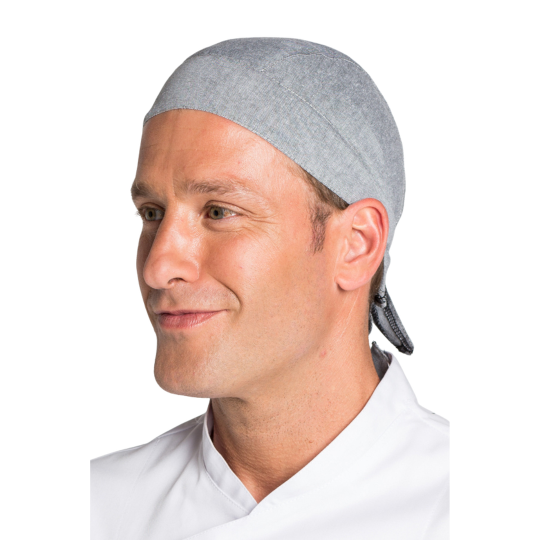 Gorro pirata gris para cocina unisex